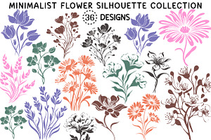 Minimalist Flower Silhouette PNG, a Decorative Illustration by Creative Art