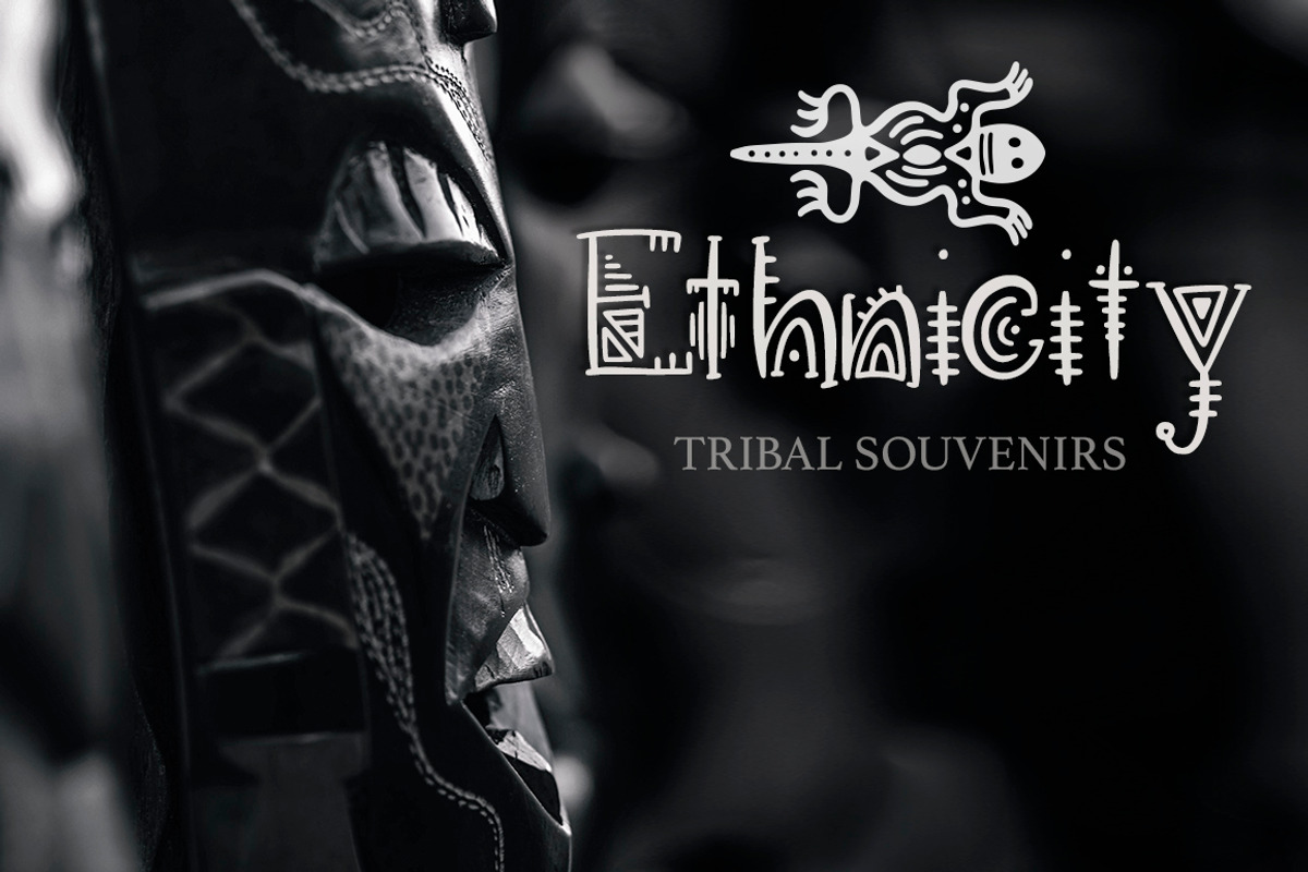 Aztec Soul. Tribal font with extras. preview 4