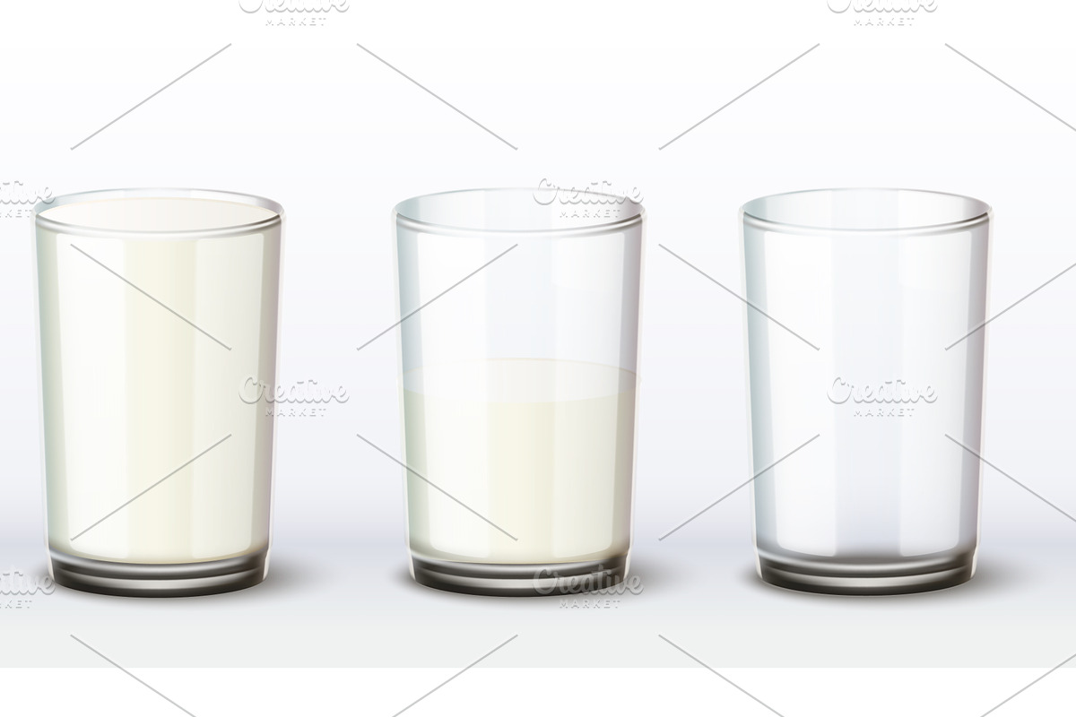 Realistic glass beaker with, a Food Illustration by Vectorbuum