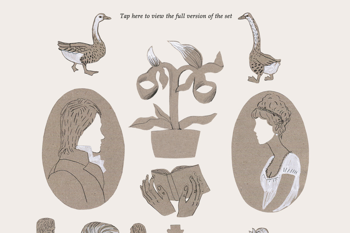 Pride & Prejudice: Cut-Out Paper Set, a Person Illustration by Volga_Store (Photo 4 of 6)