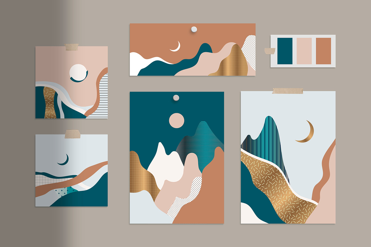 Abstract Landscape Collection, a Decorative Illustration by Pretty Meerkat (Photo 4 of 11)