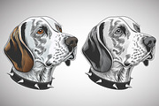 Bloodhound Dog Portrait Vector, an Animal Illustration by Ghagra (Thumbnail 1 of 4)