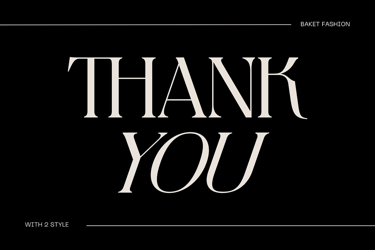 Baket Fashion - Display Serif, a Serif Font by Nirmana Visual (Photo 12 of 18)