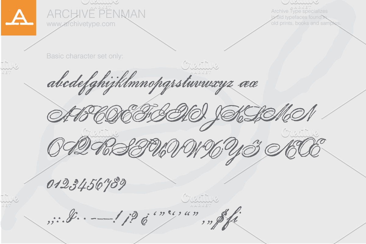 Archive Penman Script preview 3