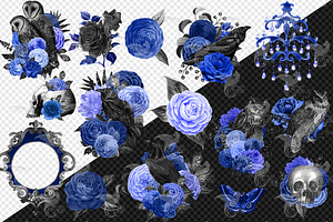 Royal Blue Gothic Clipart