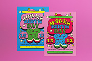 Colourful Teen Birthday Invitation, a Flyer Template by graphicook (Thumbnail 1 of 4)