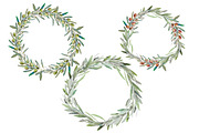 OLIVE Watercolor Clip Art, an Illustration by Alim Yakubov (Thumbnail 3 of 6)