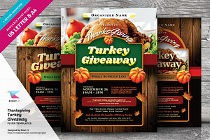 Thanksgiving Turkey Giveaway Flyers