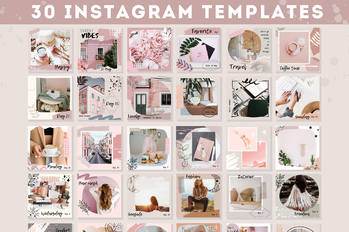Canva Instagram Templates, a Social Media Template by NViolet (Photo 2 of 5)