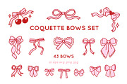 Coquette bows clip art EPS, SVG, PNG, an Object Graphic by Viaireshop (Thumbnail 1 of 6)