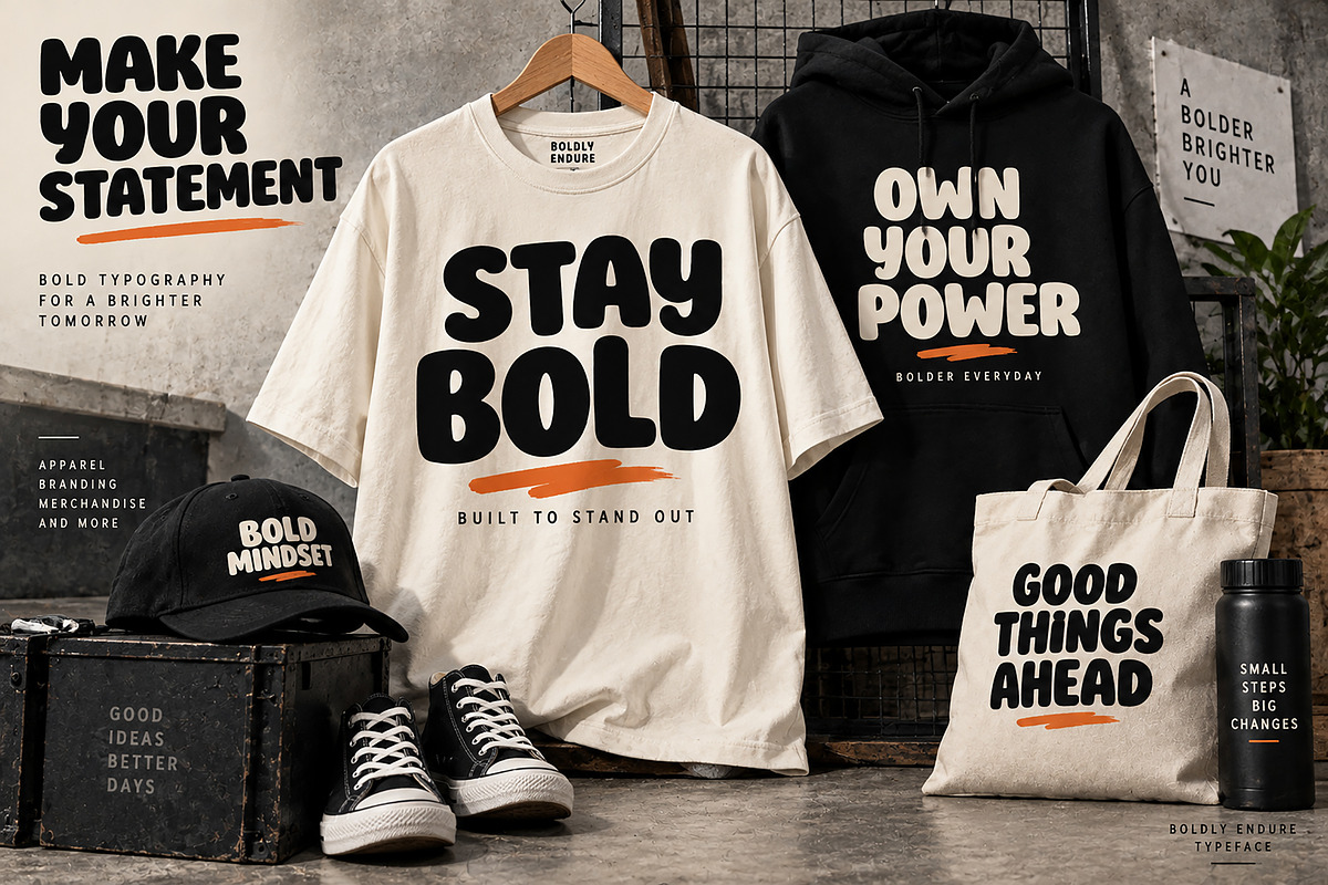 Boldly Endure _ Display Typeface, a Script Font by Wow Magic (Photo 3 of 5)
