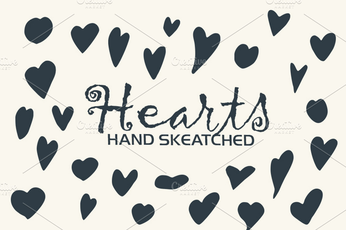 54 Hand-Drawn Hearts ClipArt, an Illustration by Creative Shop (Photo 2 of 2)
