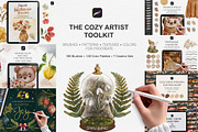 Cozy Procreate Brushes Bundle, a Brush Add-On by Jenny Quince (Thumbnail 1 of 17)