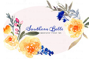 Southern Belle - Watercolor Floral S, an Illustration by SmallHouseBigPony (Thumbnail 2 of 5)