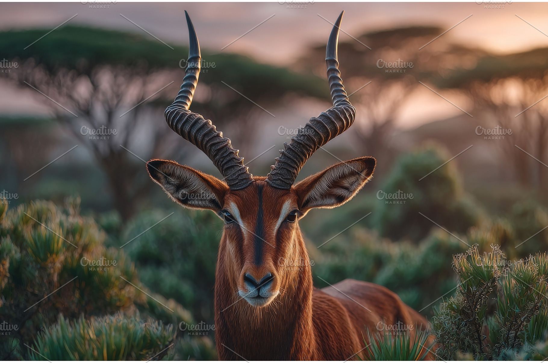 A large male Kudu antelope with, an Animal Photo by ZinetroN