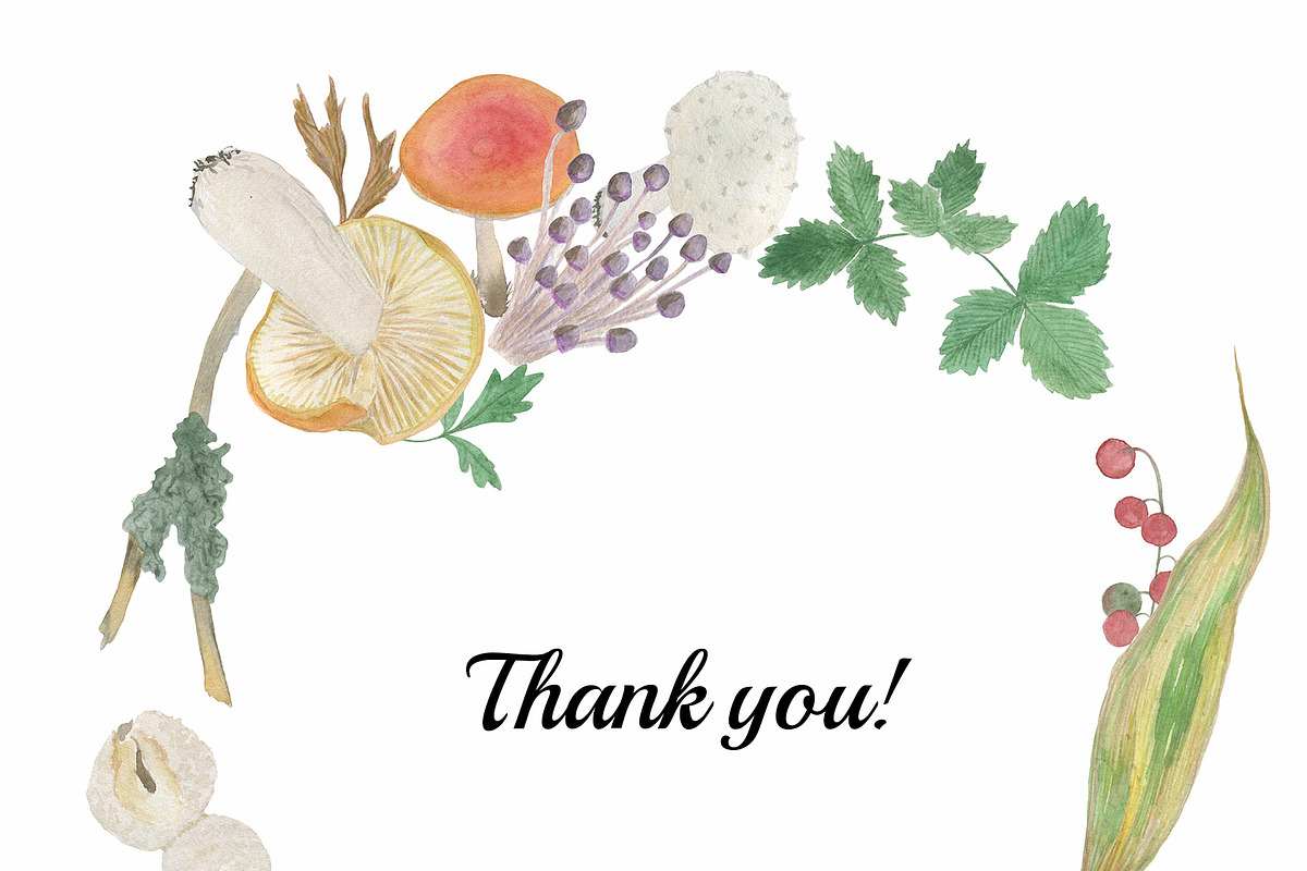 Watercolor mushrooms collection, a Pattern Graphic by ramika (Photo 4 of 5)