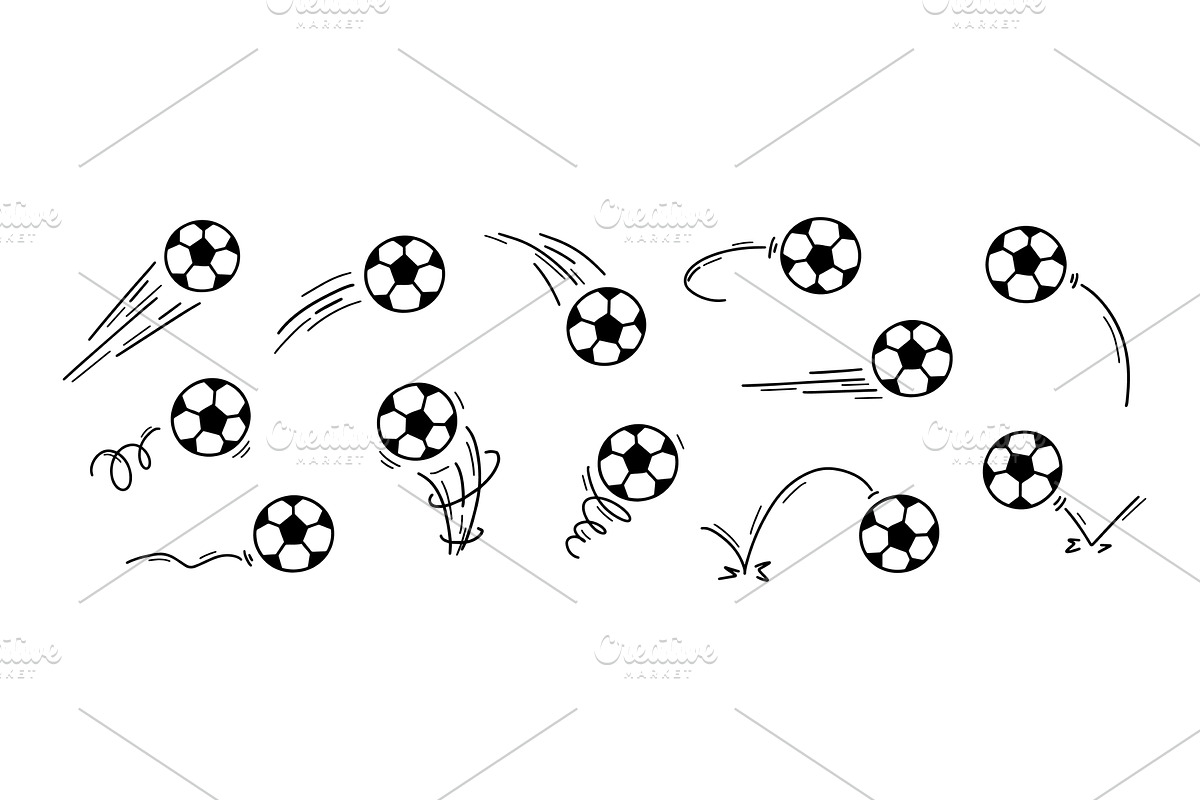 Soccer motion speed with football, a Sport Illustration by winwin.art