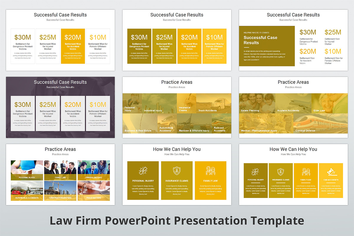 Law Firm PowerPoint Template, a Presentation Template by GraphicStan
