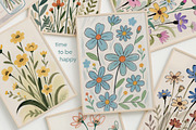 Dreamy floral posters, a Background Graphic by MixedArt (Thumbnail 5 of 10)