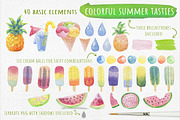 Watercolor Fruits and Ice-Cream, an Object Graphic by Kitiri Space (Thumbnail 2 of 5)
