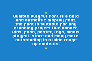 Gumble Playful Font