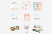 Back to School Aesthetic Clipart, a Seasonal Illustration by Tanya Kart (Thumbnail 12 of 15)