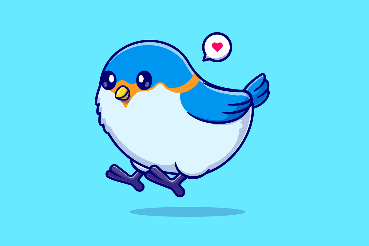 Cute Baby Bird Flying Cartoon, an Animal Illustration by Catalyst Labs (Photo 3 of 3)