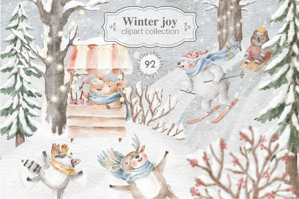 Snowy Season Bundle, an Illustration by Anastasiya Klempach (Photo 5 of 10)