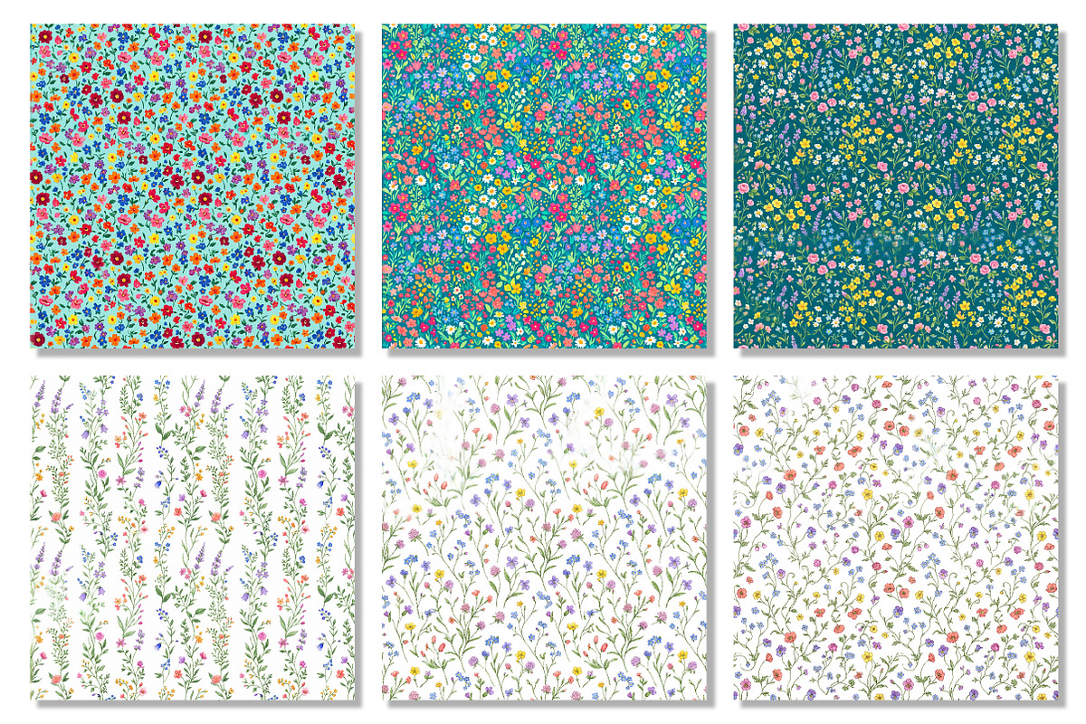 Seamless Ditsy Floral Pattern, a Texture Graphic by Dream Creation (Photo 4 of 6)