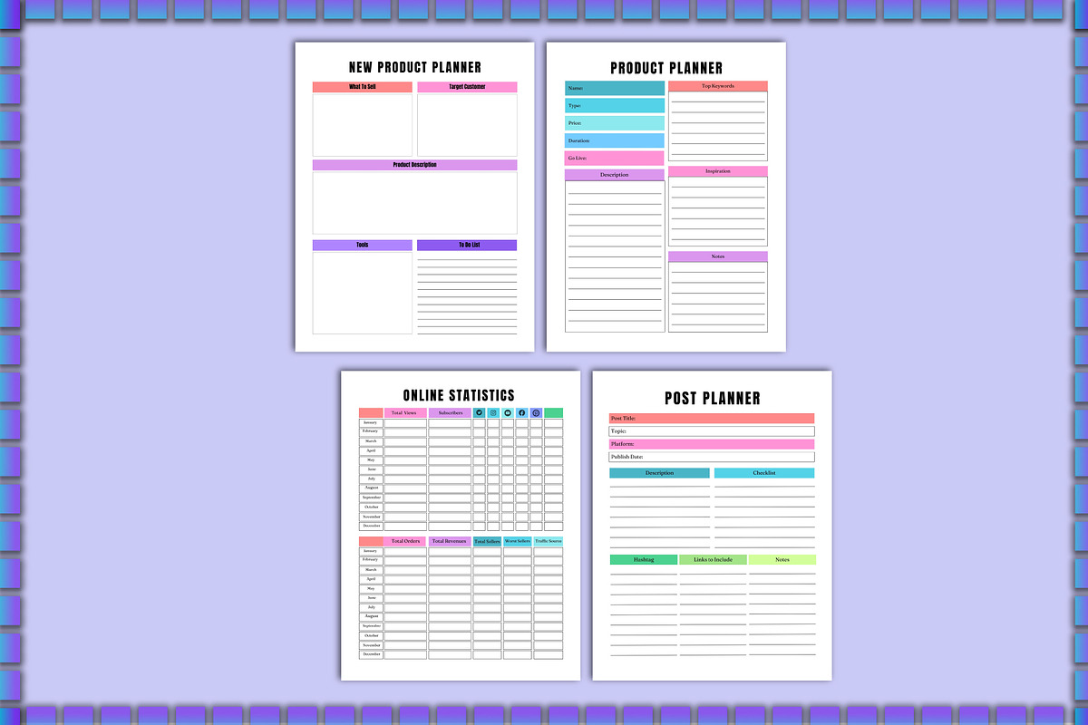 Printable Online Business Planner, a Stationery Template by Shumaya (Photo 7 of 7)