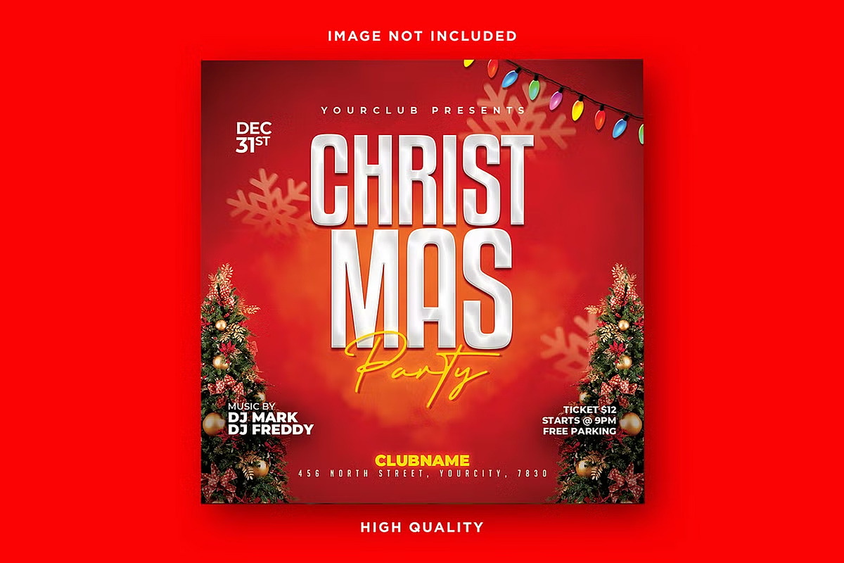 Christmas Flyer Template, a Print Template by Mockupfit (Photo 4 of 9)