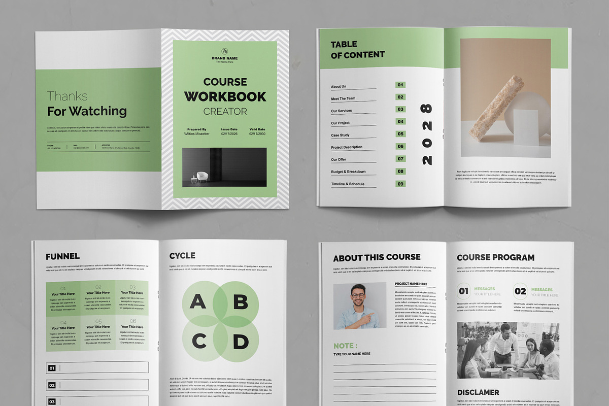 Course Workbook Layout, a Brochure Template by ContestDesign (Photo 2 of 3)