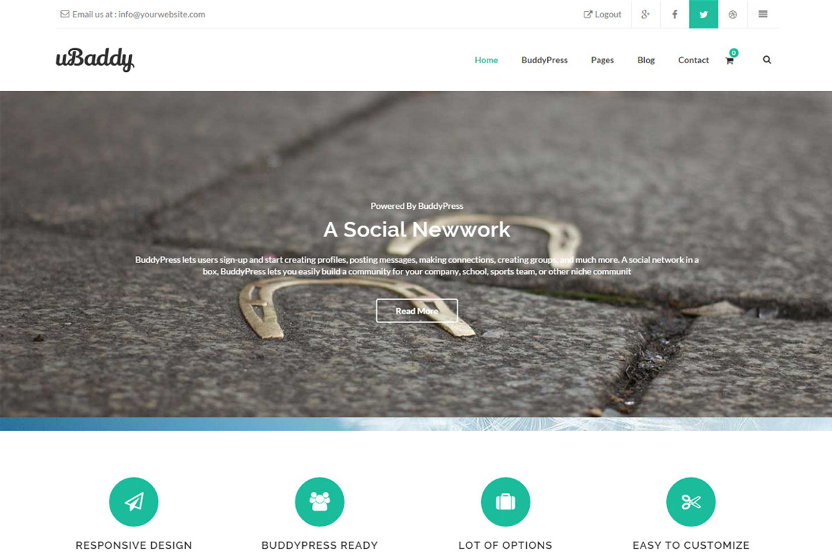 uBaddy - BuddyPress WordPress Theme, a WordPress Template by NoxThemes (Photo 2 of 2)