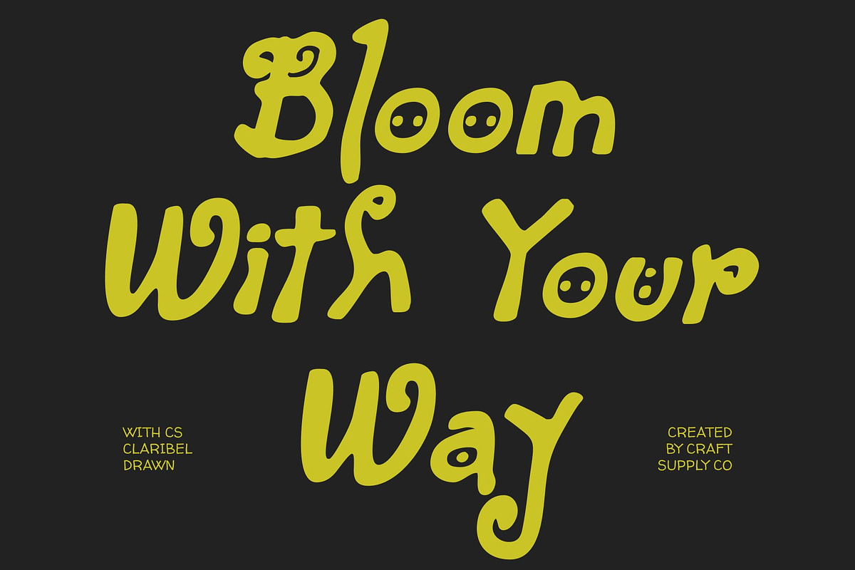 CS Claribel Drawn, a Sans Serif Font by Craft Supply Co. (Photo 2 of 8)