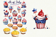 4th of July Clipart Bundle PNG, a Seasonal Illustration by Anna Design Studio (Thumbnail 10 of 11)