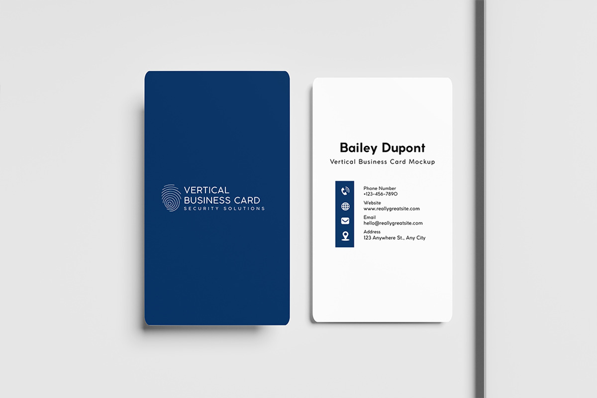 Vertical Business Card Mockup, an Advertising Mockup by swsi-studio (Photo 4 of 5)
