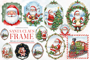 Santa Claus Frame Clipart, an Illustration by Designworld