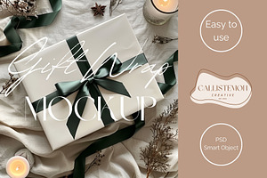 Christmas Gift Wrap Mockup WR003-03