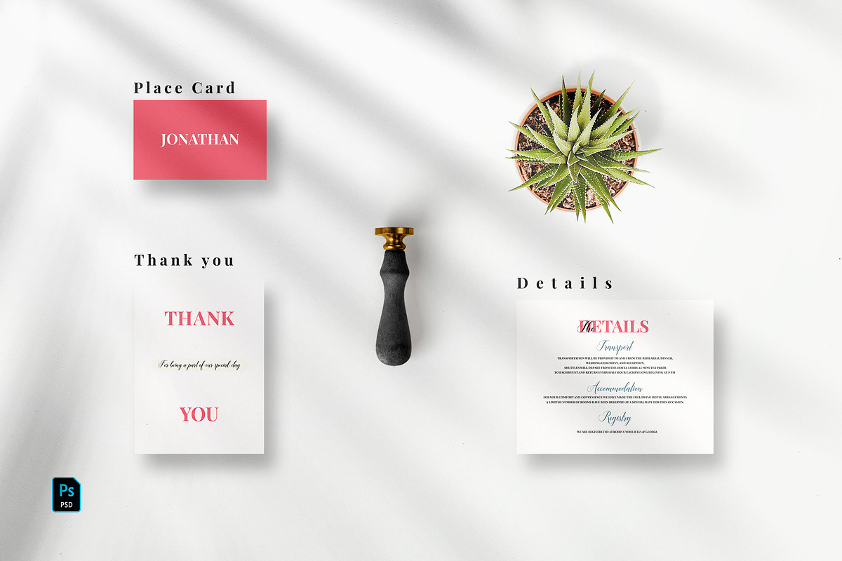 Modern Simple Wedding Invitation Set, an Invitation Template by Azka Creative (Photo 5 of 5)