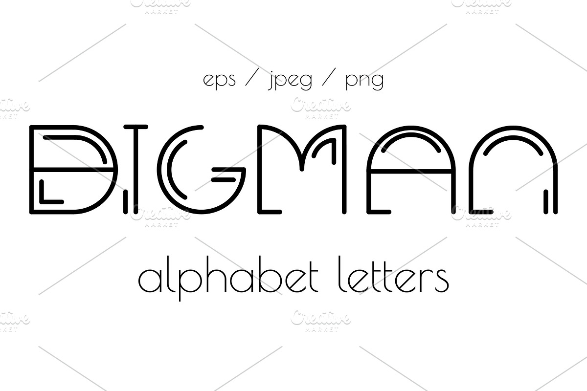 BigMan Alphabet Letters, a Symbol Font by Iryna Danyliuk (Photo 1 of 3)