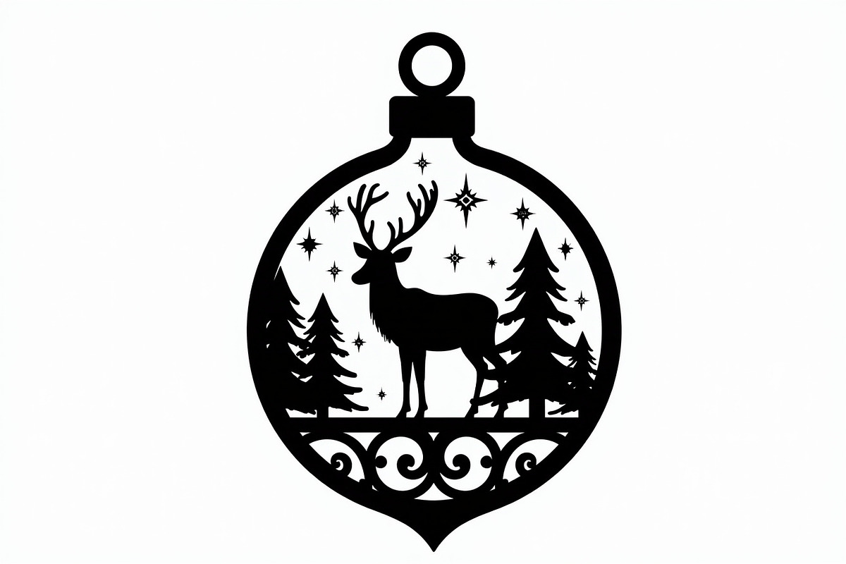 Christmas Laser Cut Ornament Bundle, a Graphic by musafir_fashion (Photo 9 of 16)