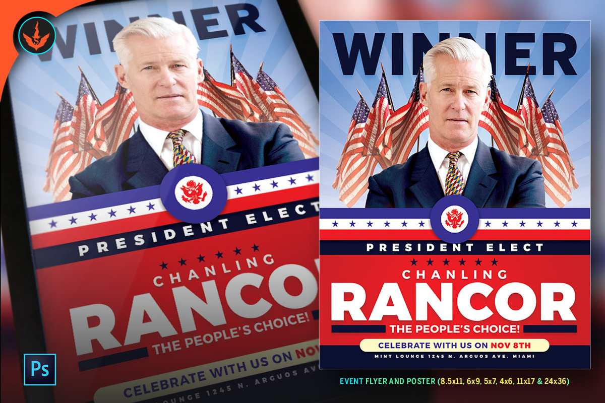 President Elect Political Flyer, a Flyer Template by SeraphimChris (Photo 4 of 4)