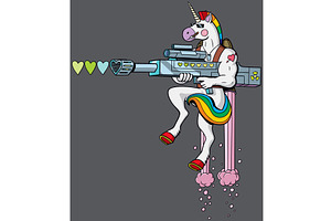 Unicorn Soldier, a Texture Graphic by Malchev