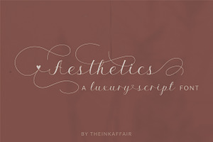 Aesthetics Luxury Script Font