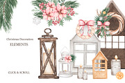 Watercolor Christmas Holidays, a Seasonal Illustration by MayaNavits (Thumbnail 2 of 16)
