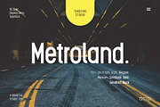 Metroland, a Sans Serif Font by takoliko (Thumbnail 1 of 11)