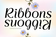 RIBBONS - Display Font, a Sans Serif Font by Artflorara (Thumbnail 1 of 12)