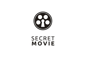 Creative Movie Reel & Keyhole Logo