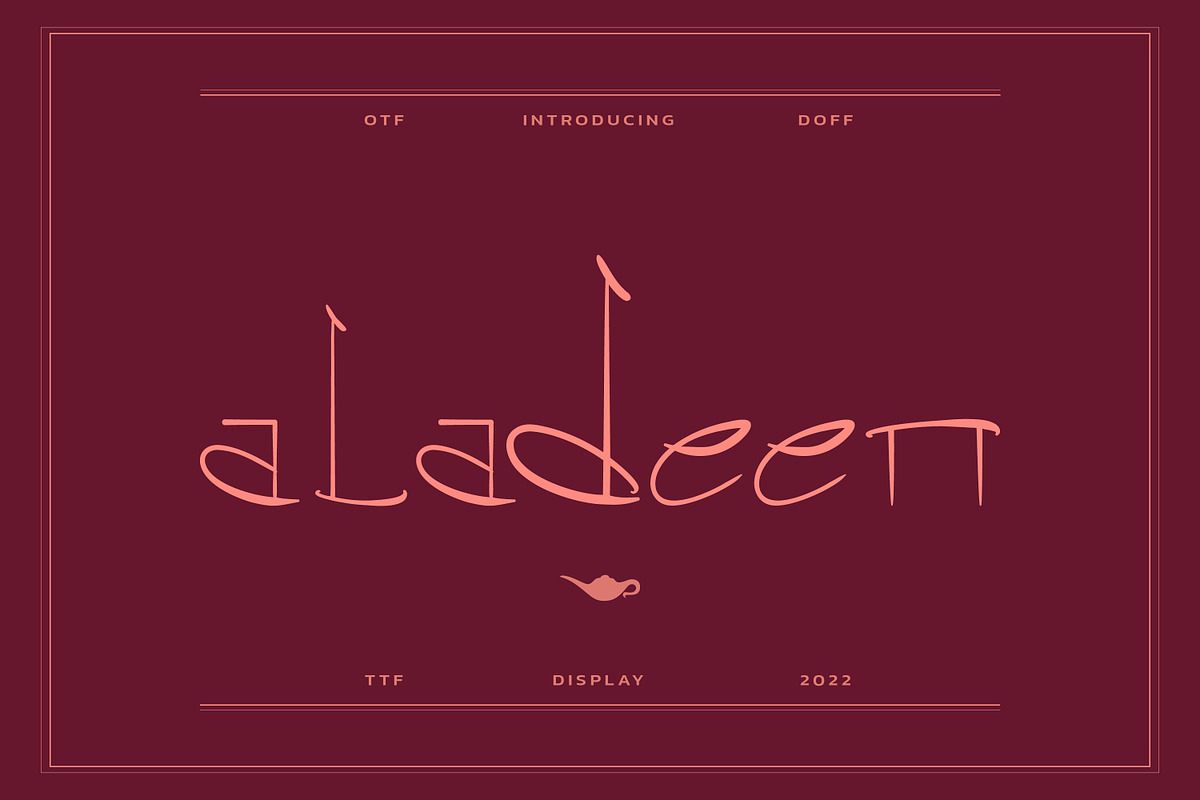 Aladeen Display Typeface, a Serif Font by infernostudio3