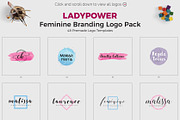 140 Feminine Branding Logo Bundle, a Branding & Logo Template by XpertgraphicD (Thumbnail 17 of 25)